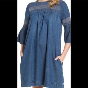 Current Elliott Abigail Embrodered Dress Sz 2/ Sm